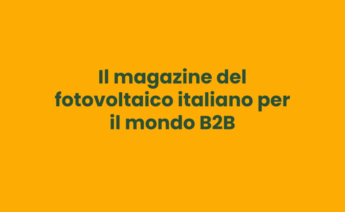 Magazine fotovoltaico