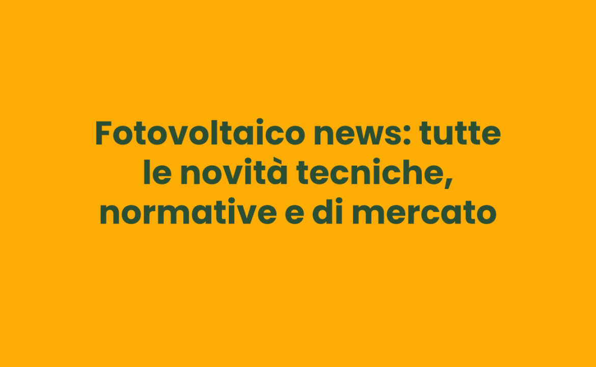 fotovoltaico news