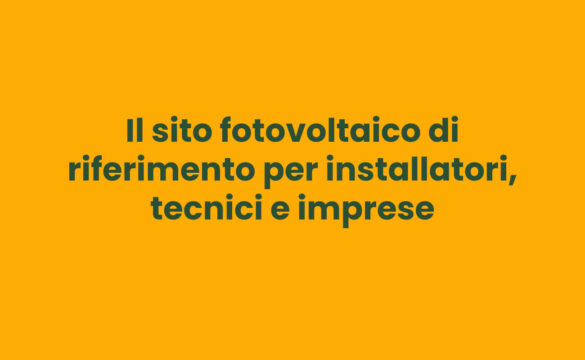 Sito fotovoltaico